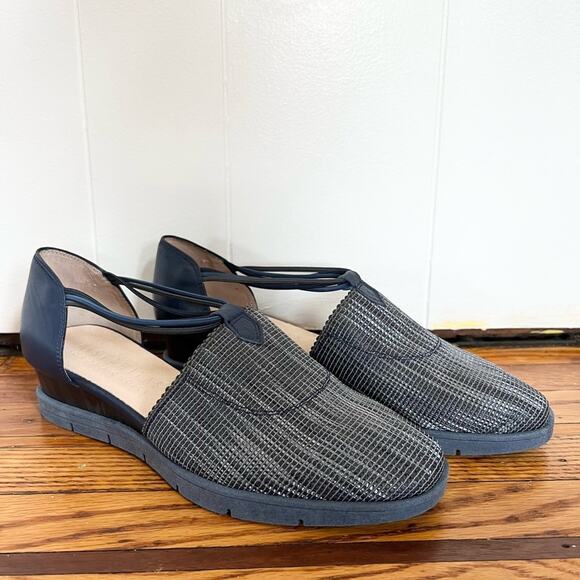 Hispanitas Anthropologie NWOB blue woven chunky wedge slip on sandal - Picture 1 of 9